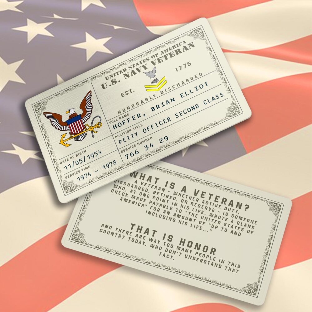 US Navy, Life And Pride - Printed Metal Card - Image 3