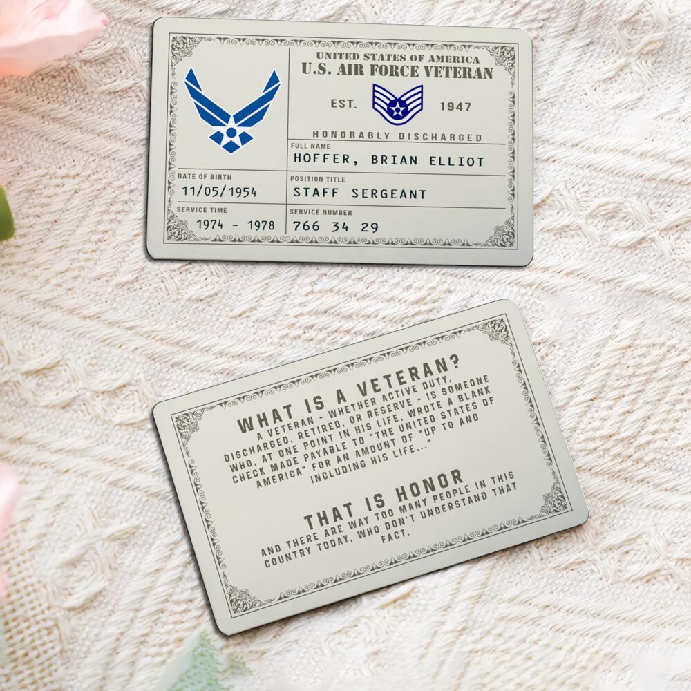 US Air Force , Once An Airman, Always An Airman - Printed Metal Card - Image 2
