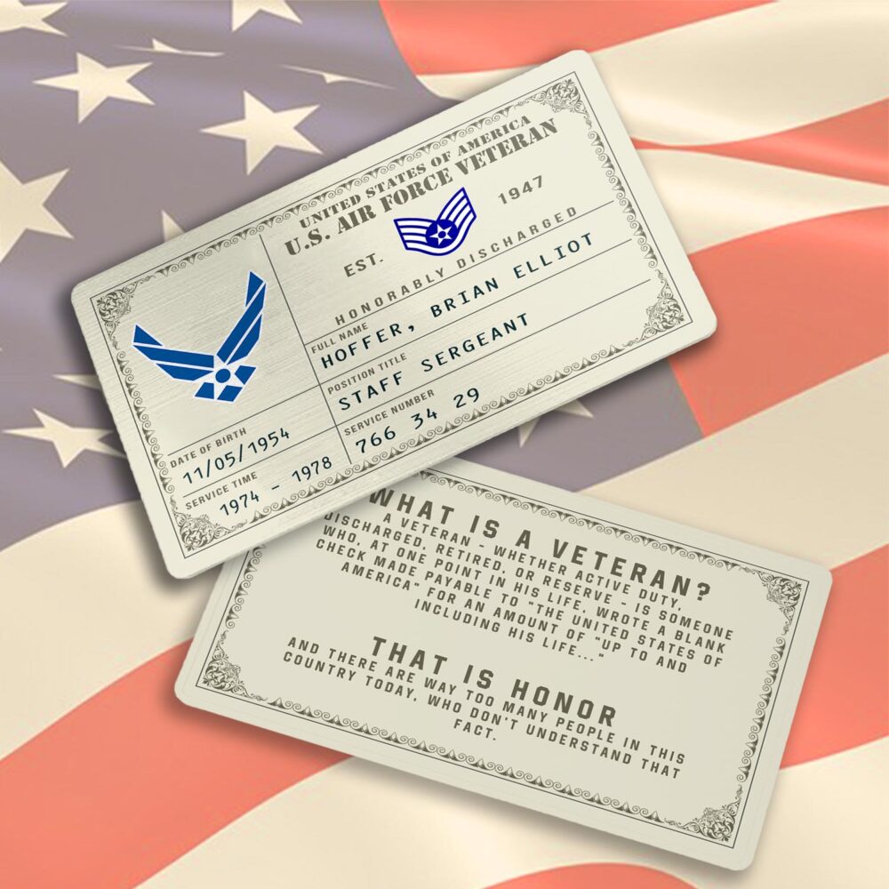 US Air Force , Once An Airman, Always An Airman - Printed Metal Card - Image 3