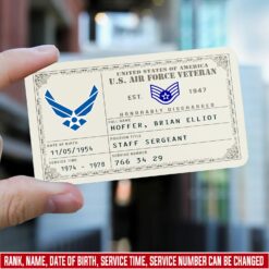 US Air Force , Once An Airman, Always An Airman - Printed Metal Card