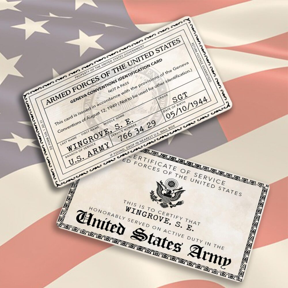 US Army, Defender of Freedom - Printed Metal Card - Image 3