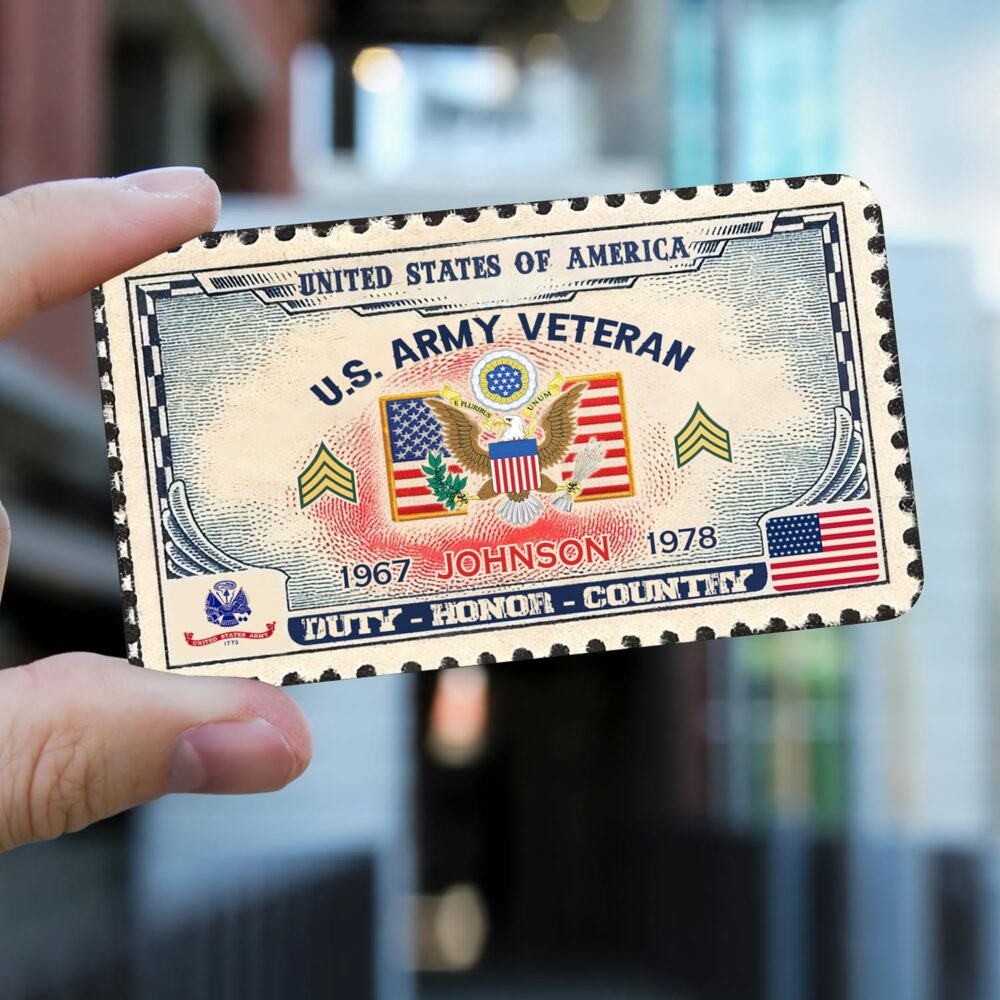 US Army, Proud To Have Served - Printed Metal Card - Image 2