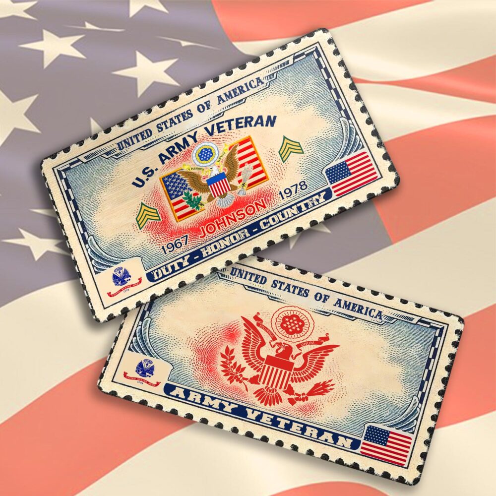 US Army, Proud To Have Served - Printed Metal Card - Image 3