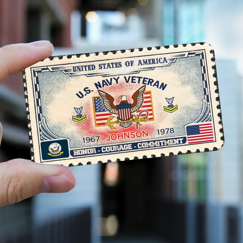 US Navy, E 2 Blue - Printed Metal Card - Image 2