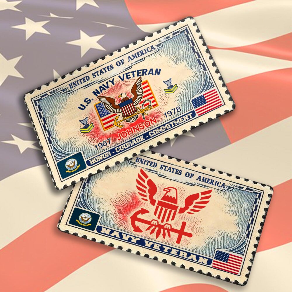 US Navy, E 2 Blue - Printed Metal Card - Image 3