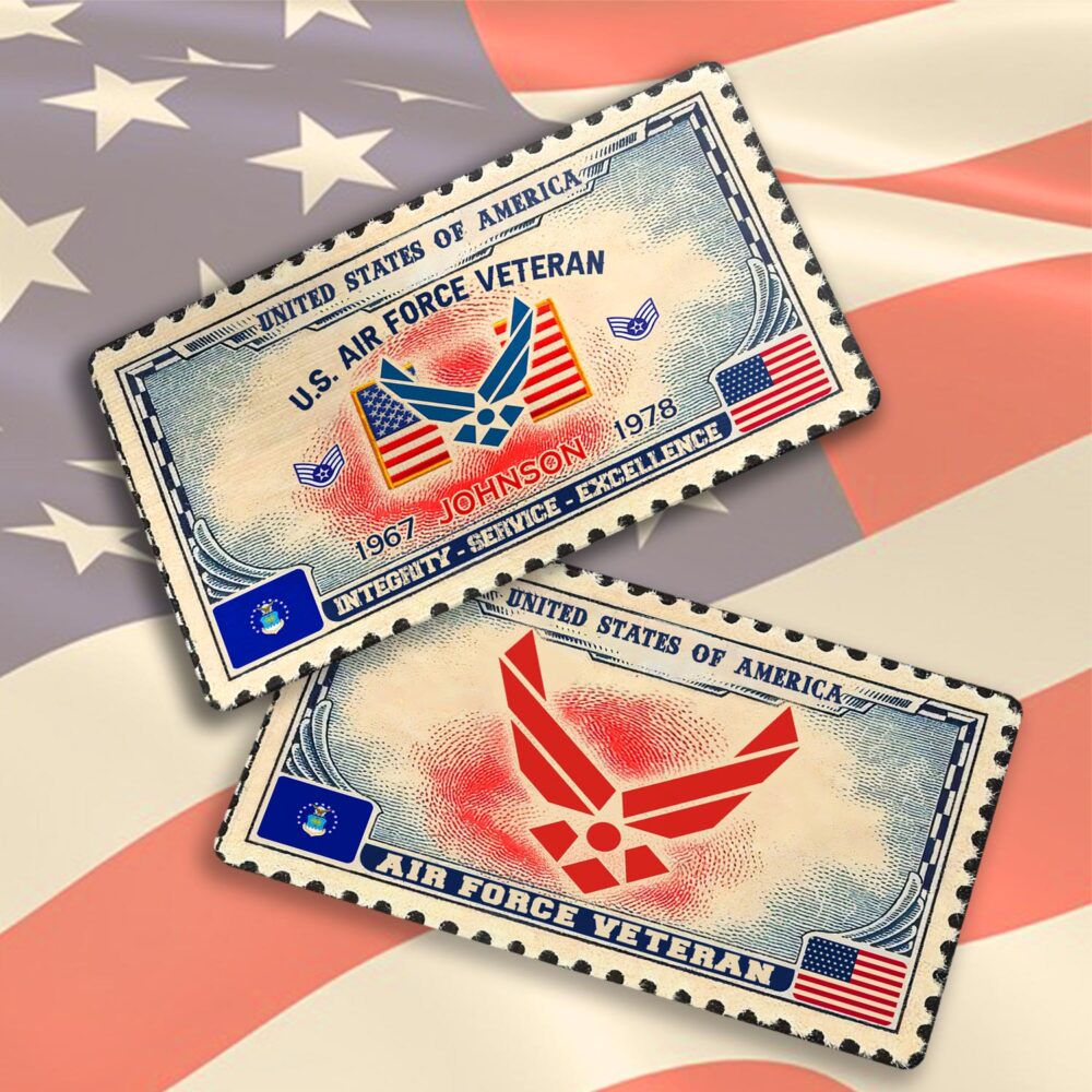 US Air Force , Proud To Have Served - Printed Metal Card - Image 3