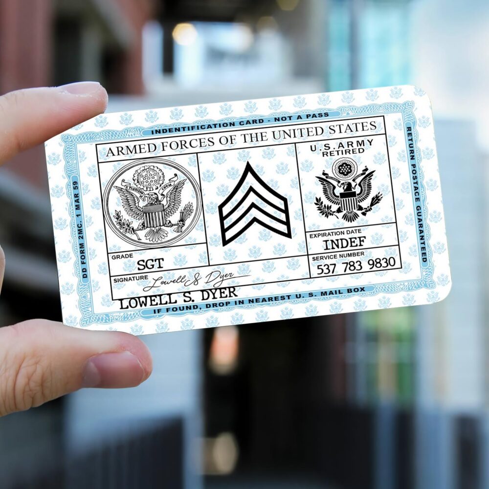 US Army, O 5 Army Lieutenant Colonel - Printed Metal Card - Image 2