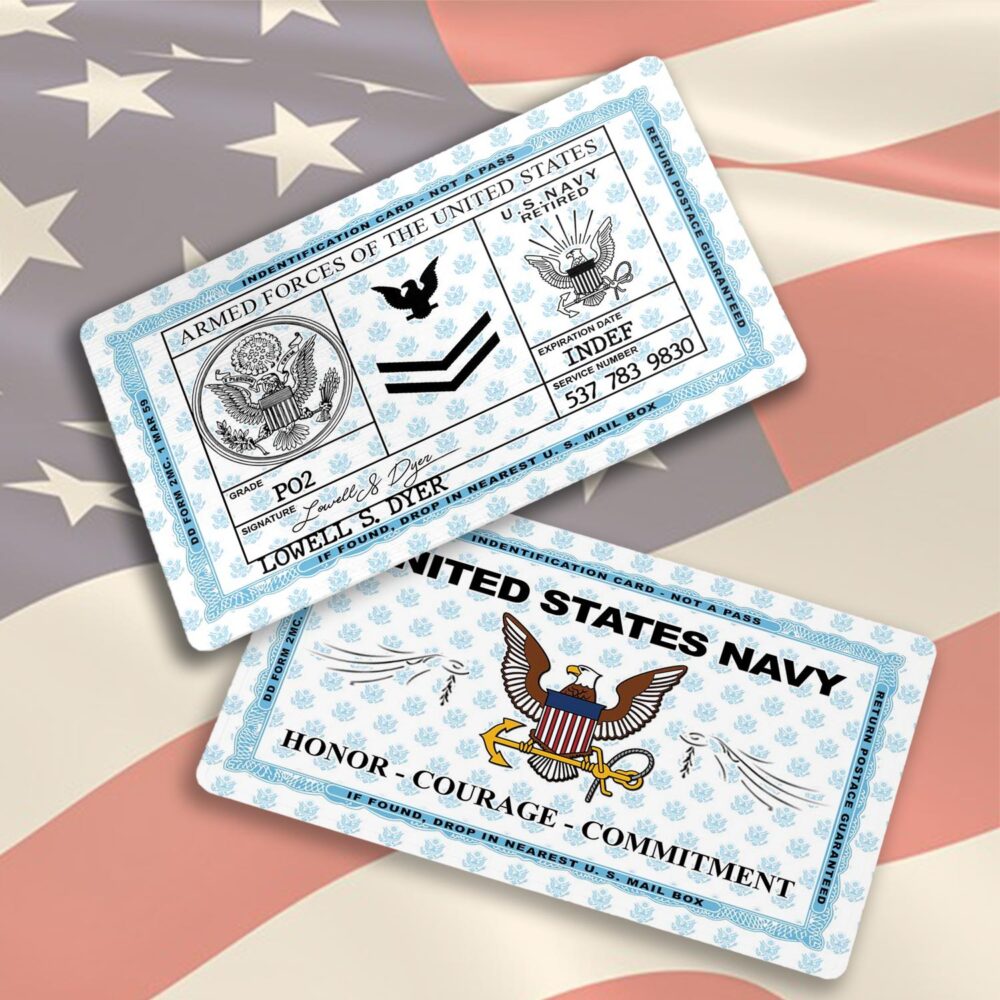 US Navy, E 6 Red - Printed Metal Card - Image 3