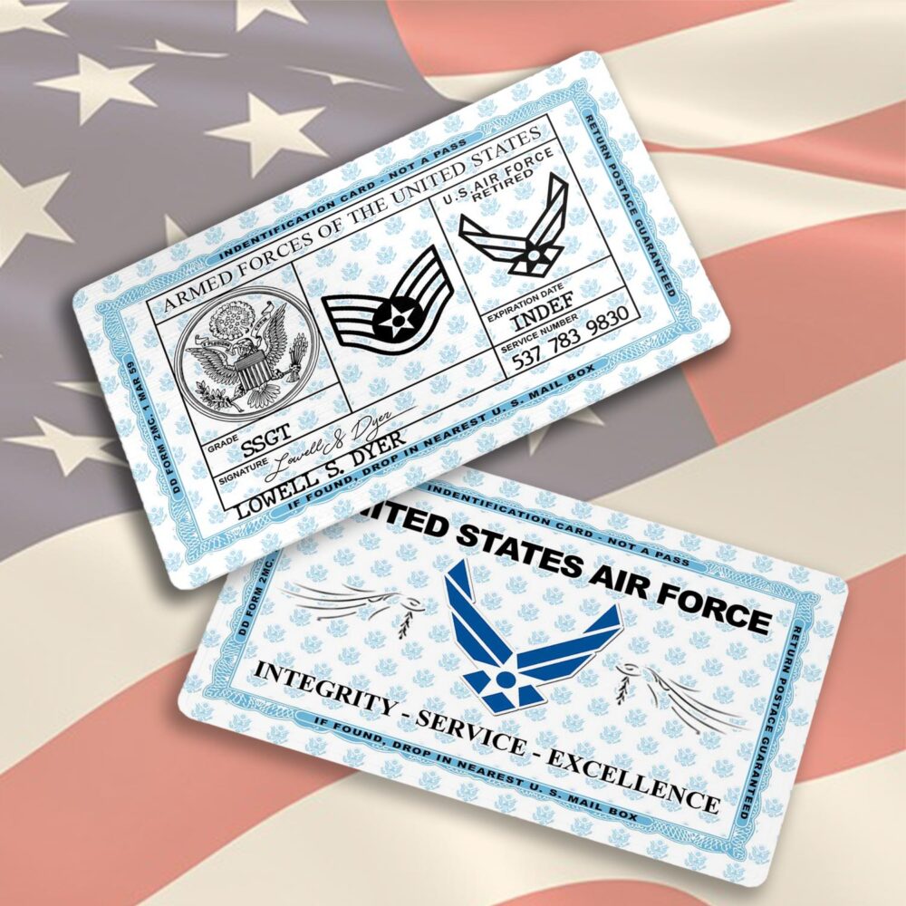 US Air Force , Life And Pride - Printed Metal Card - Image 3