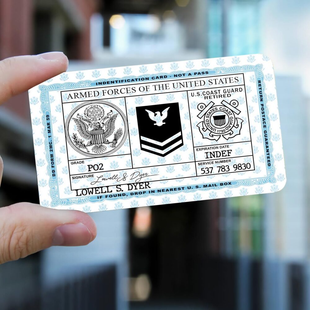US Coast Guard, Thank a Veteran - Printed Metal Card - Image 2