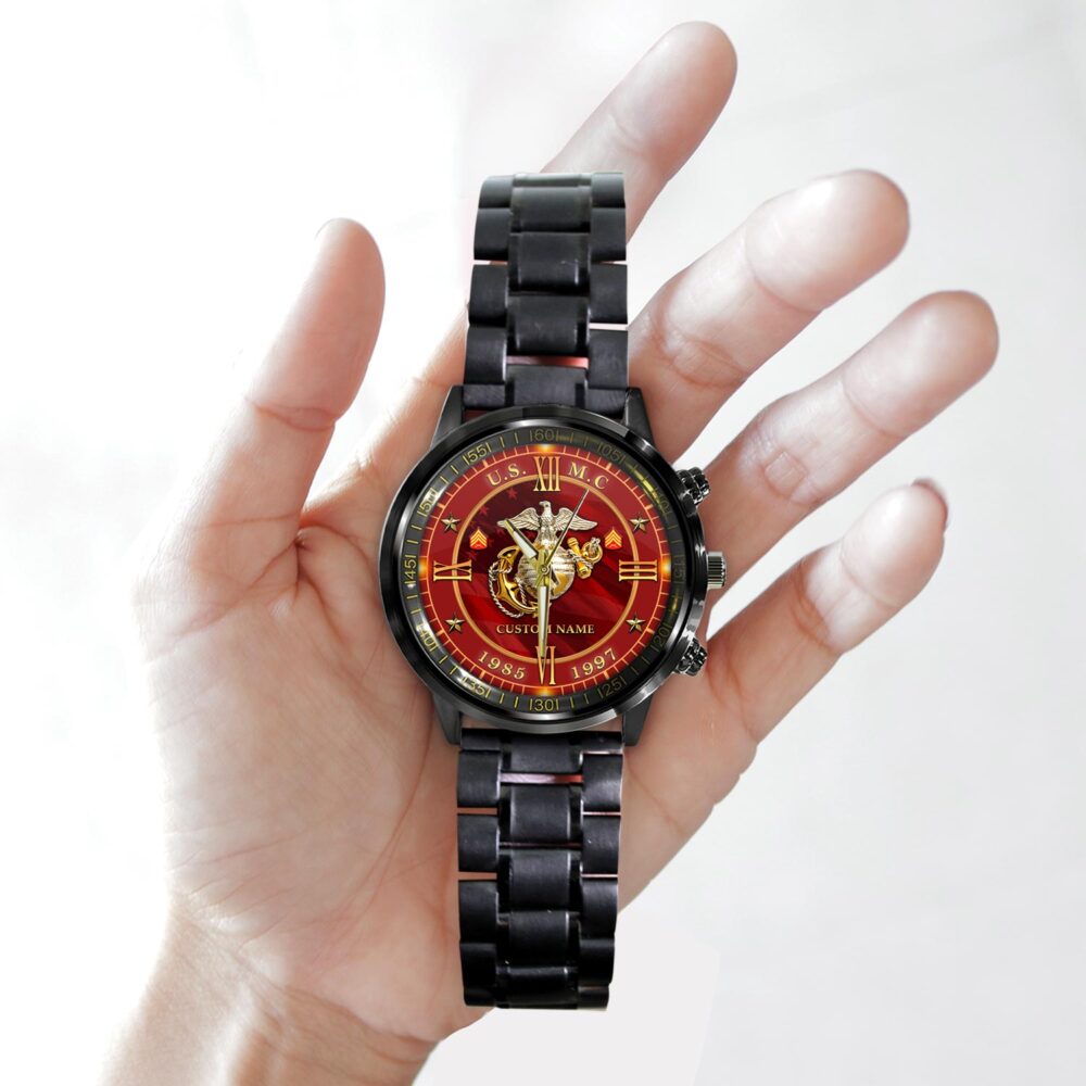 US Marine Corps, The Few, The Proud - Black Stainless Steel Watch - Image 2