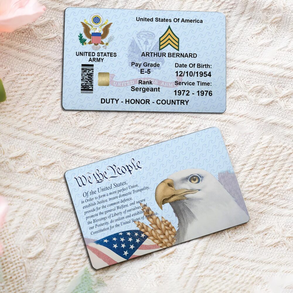 US Army, W 4 Army Chief Warrant Officer 4 - Printed Metal Card - Image 2
