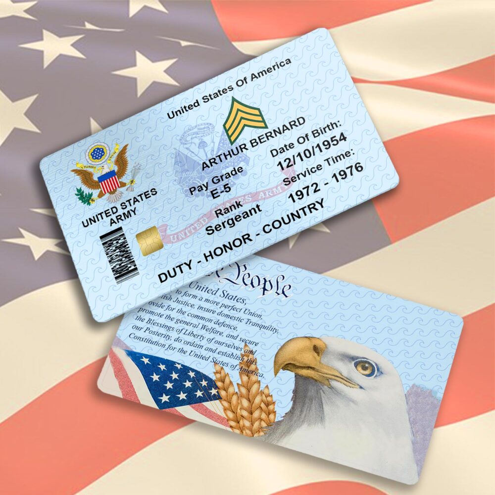 US Army, W 4 Army Chief Warrant Officer 4 - Printed Metal Card - Image 3