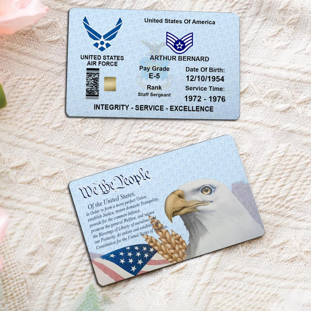 US Air Force , Life And Pride - Printed Metal Card - Image 2