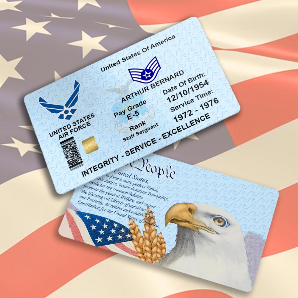 US Air Force , Life And Pride - Printed Metal Card - Image 3