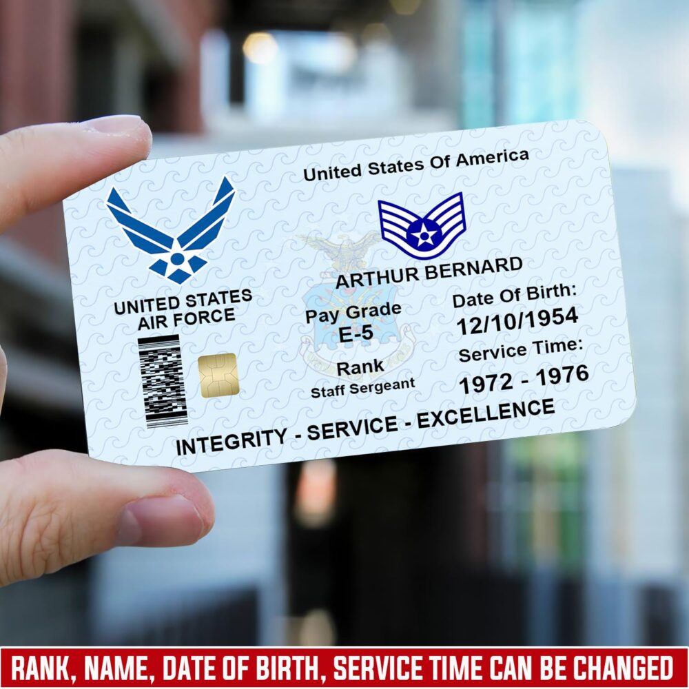 US Air Force , Life And Pride - Printed Metal Card