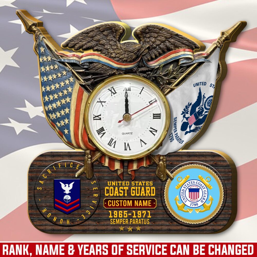 US Air Force , Honor The Fallen - Wooden Clock 11.8*11.8in