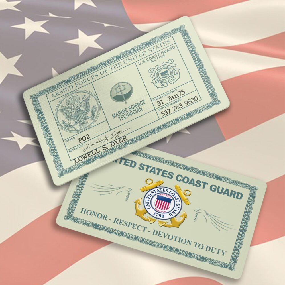 Coast Guard Rating, Served With Pride - Printed Metal Card - Image 3