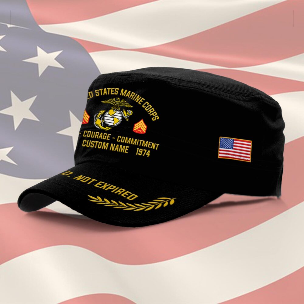 US Marine Corps, Land Of The Free, Because Of The Brave - Military Cap - Image 2