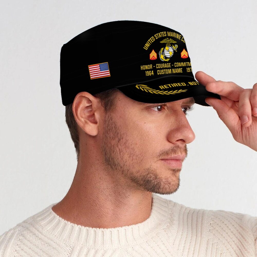 US Marine Corps, Land Of The Free, Because Of The Brave - Military Cap - Image 3