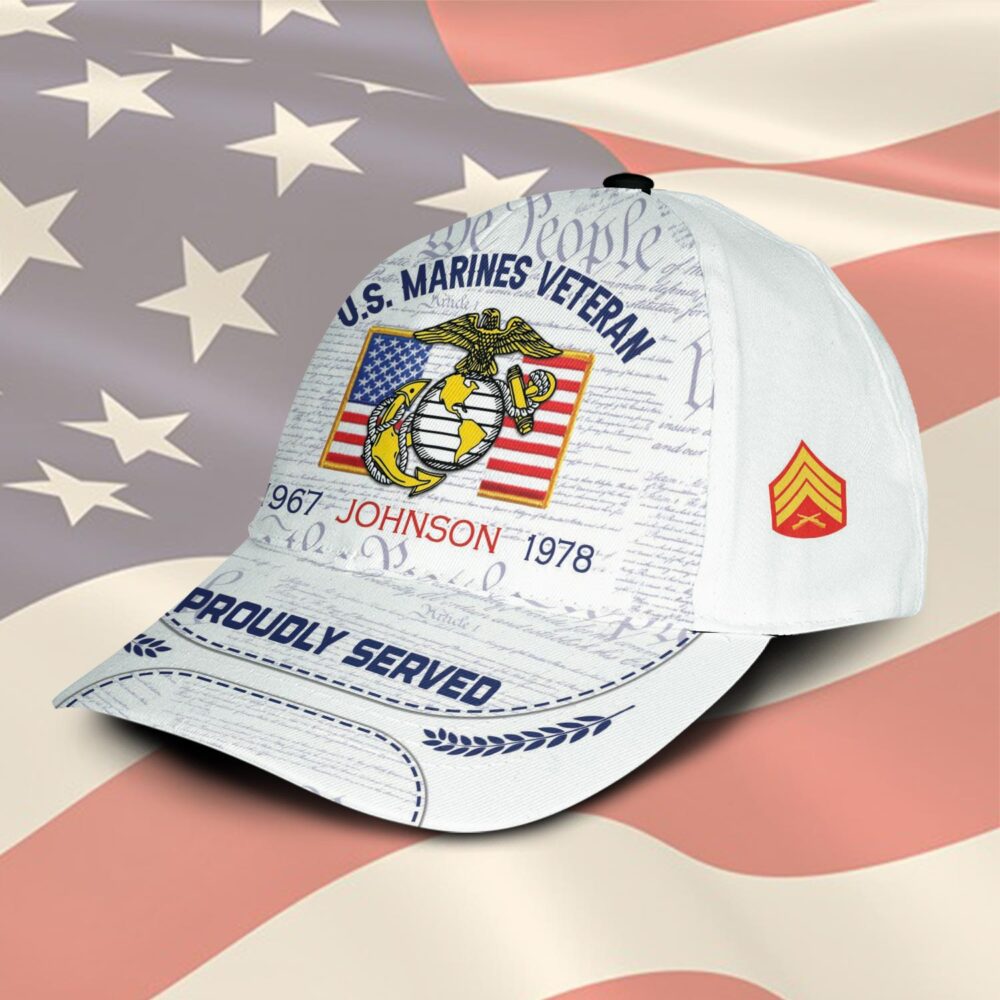 US Marine Corps, Honor, Duty, Service - Classic Cap - Image 2