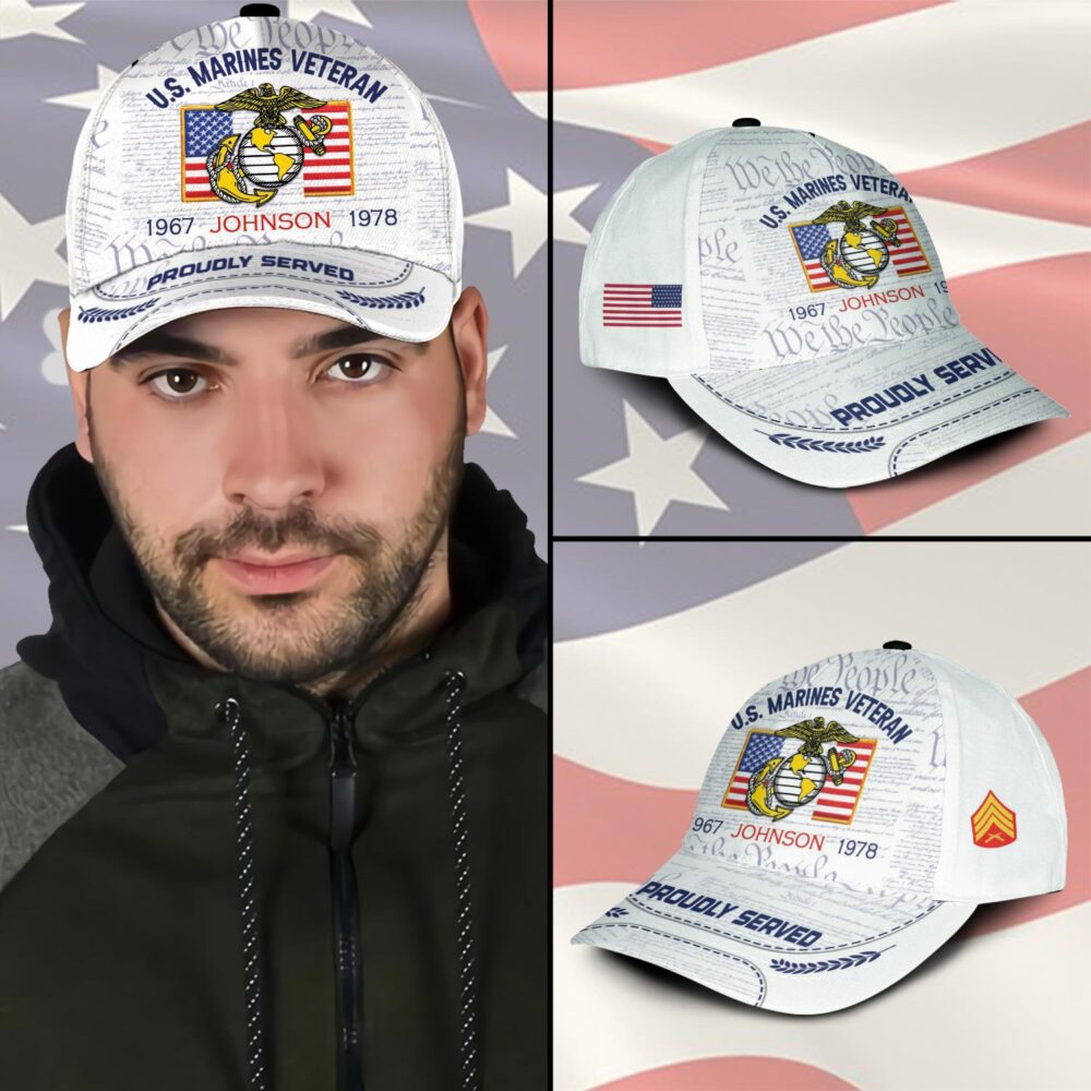 US Marine Corps, Honor, Duty, Service - Classic Cap - Image 3