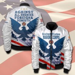 US Marine Corps, Honor, Duty, Service - Bomber Jacket