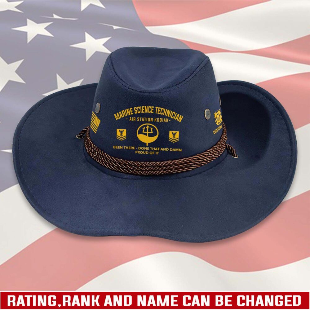 Coast Guard Rating, E 8 Gold - Cowboy Hat