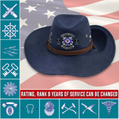 Coast Guard Rating, Once A Coastie, Always A Coastie - Cowboy Hat