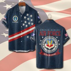 Air Force Command, Freedom Over Fear - Short Sleeve Button Shirt
