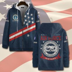 Air Force Badge, E 8 Air Force First Sergeant - Zip Hoodie