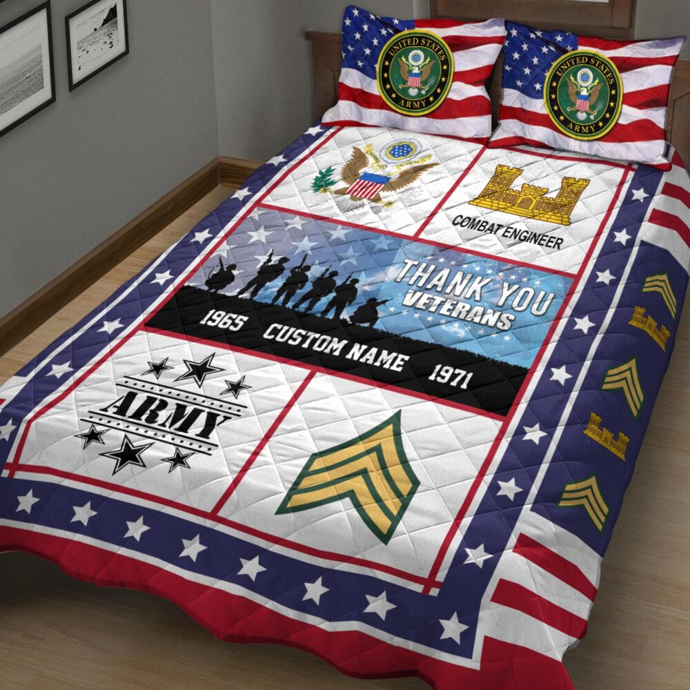 Army Branch, E 5 Army Sergeant - Quilt Bed Set - Twin - Image 3