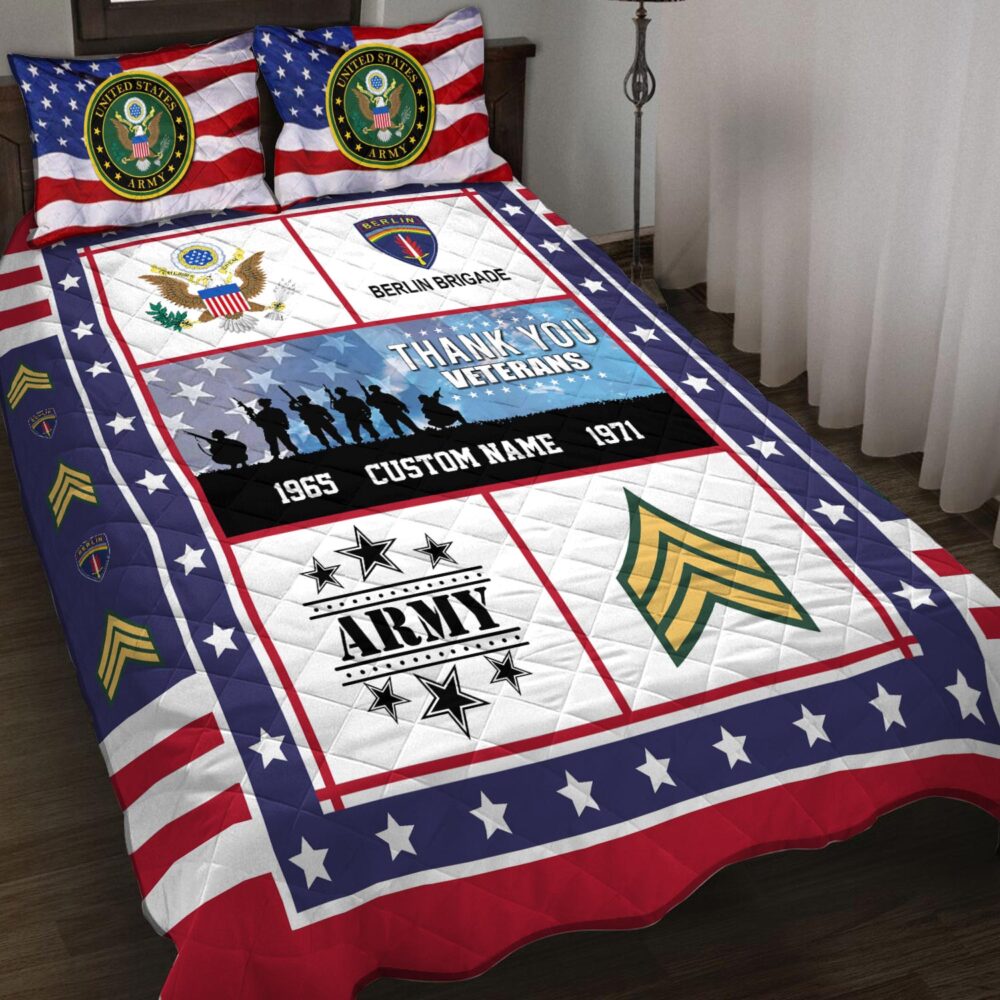 Army Division, Freedom Isn't Free - Quilt Bed Set - Twin - Image 2