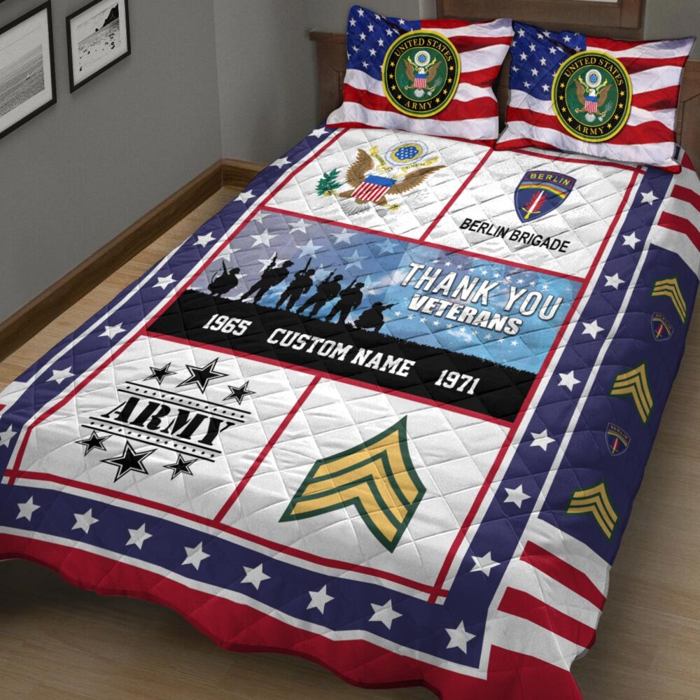 Army Division, Freedom Isn't Free - Quilt Bed Set - Twin - Image 3