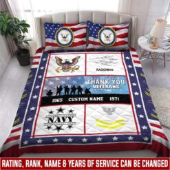 Navy Rating, Lest We Forget - Quilt Bed Set - Queen