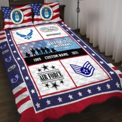 Air Force Badge, E 8 Air Force First Sergeant - Quilt Bed Set - King