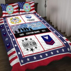 Coast Guard Rating, E 2 Blue - Quilt Bed Set - King