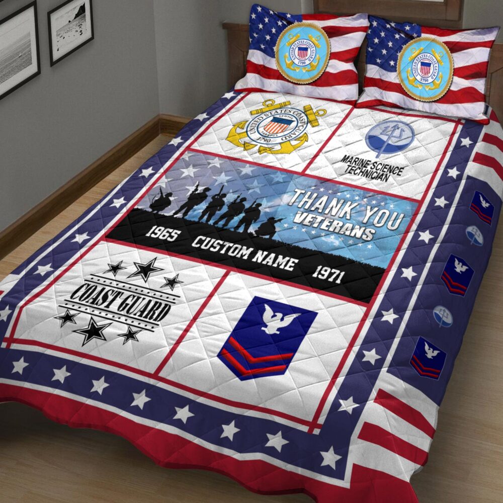 Coast Guard Rating, E 2 Blue - Quilt Bed Set - King - Image 2