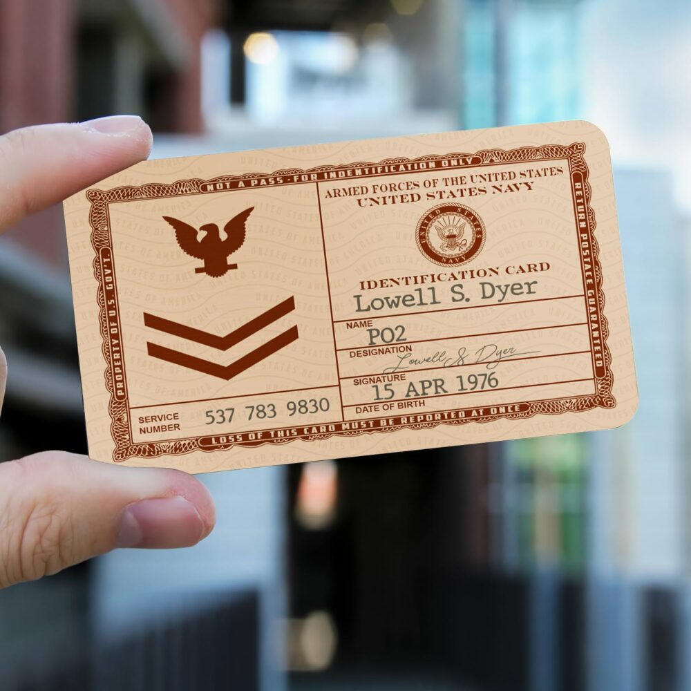 US Navy, E 6 Red - Printed Metal Card - Image 2