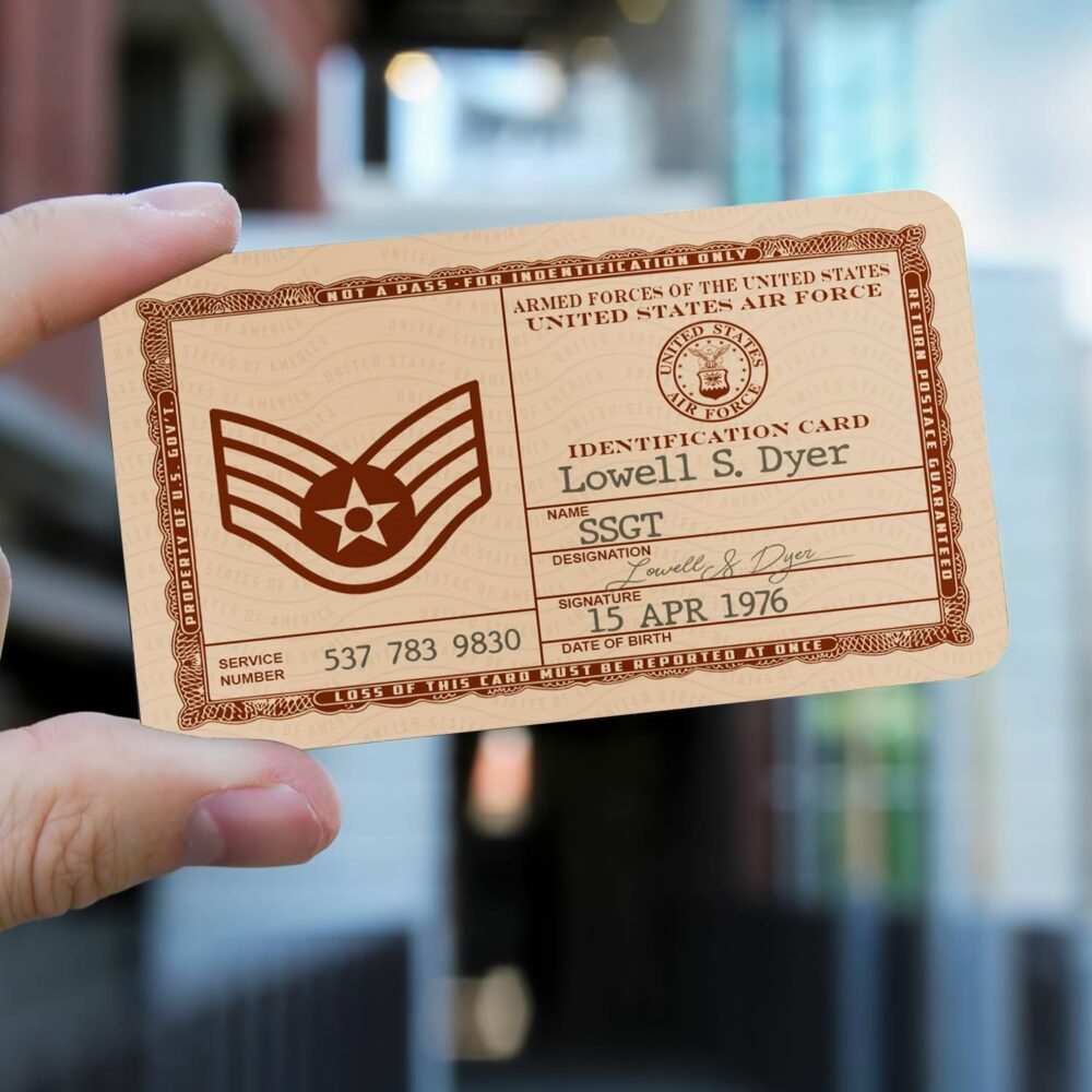 US Air Force , Life And Pride - Printed Metal Card - Image 2