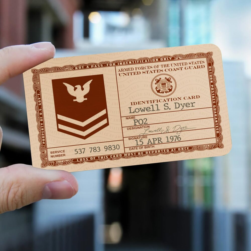 US Coast Guard, Proud To Have Served - Printed Metal Card - Image 2