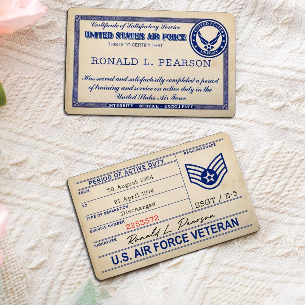US Air Force , Always Remember, Never Forget - Printed Metal Card - Image 2