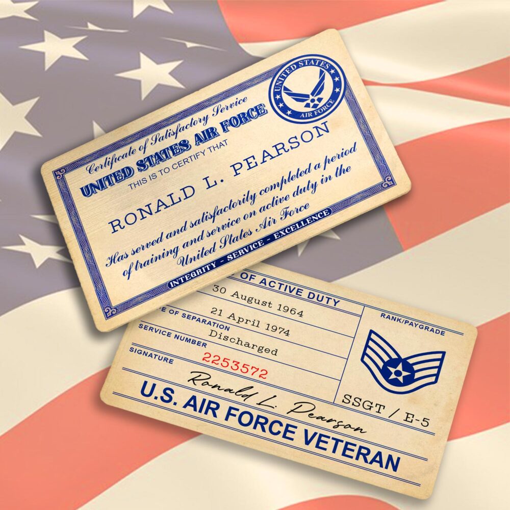 US Air Force , Always Remember, Never Forget - Printed Metal Card - Image 3