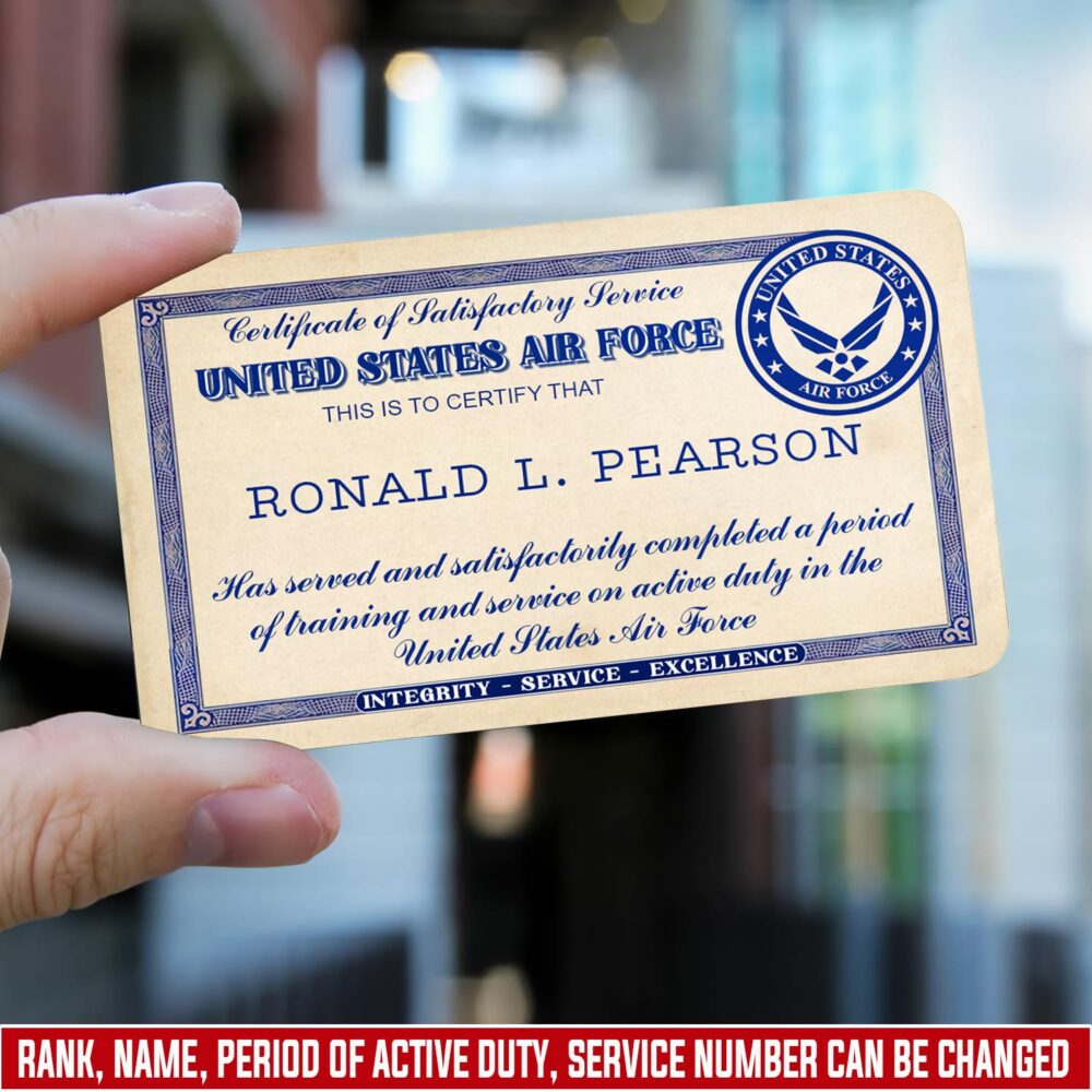 US Air Force , Always Remember, Never Forget - Printed Metal Card