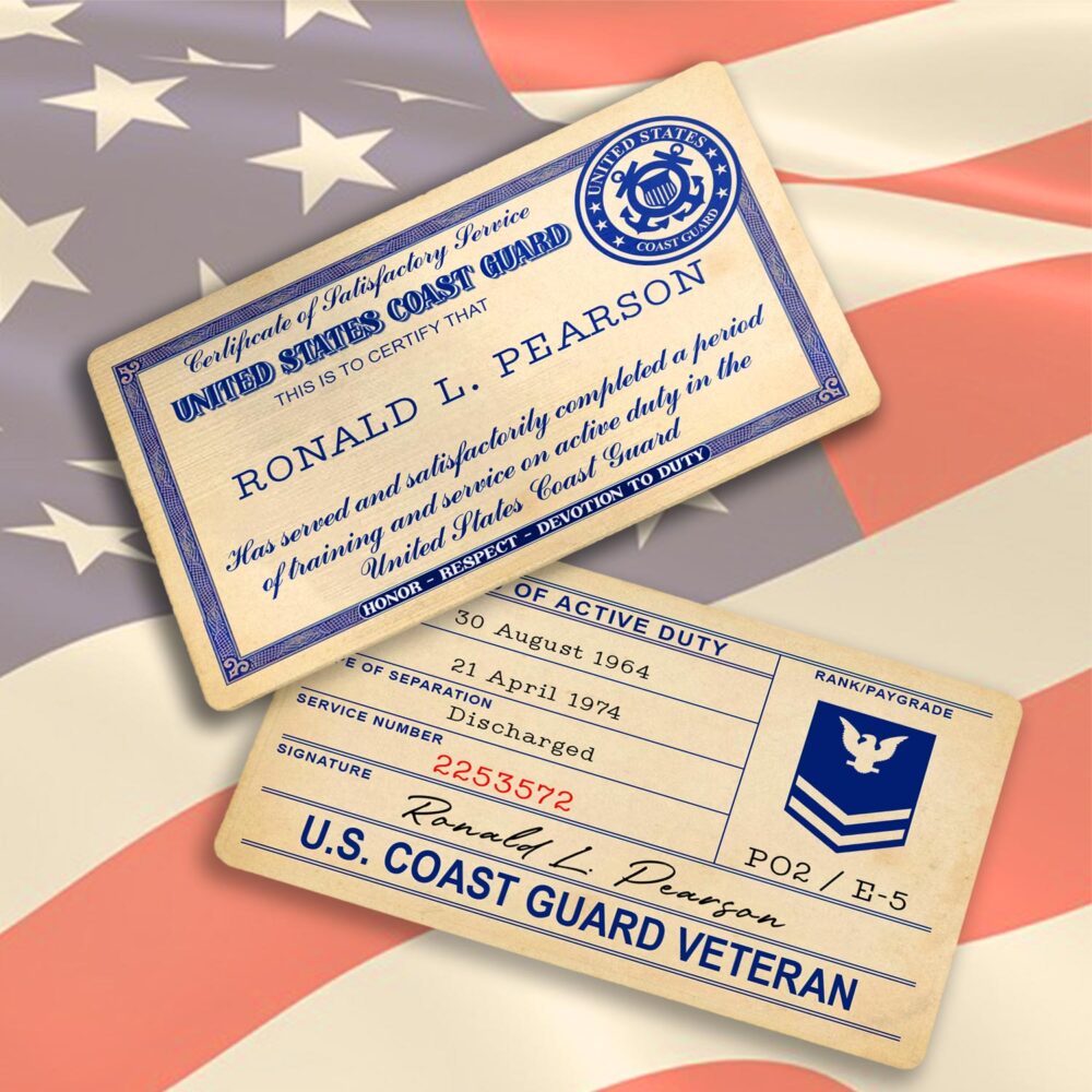 US Coast Guard, Defender of Freedom - Printed Metal Card - Image 3
