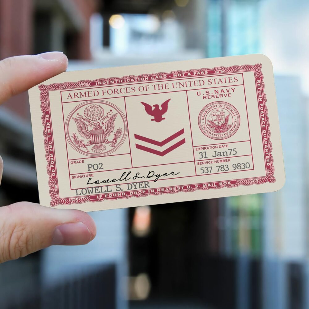 US Navy, E 8 Gold - Printed Metal Card - Image 2
