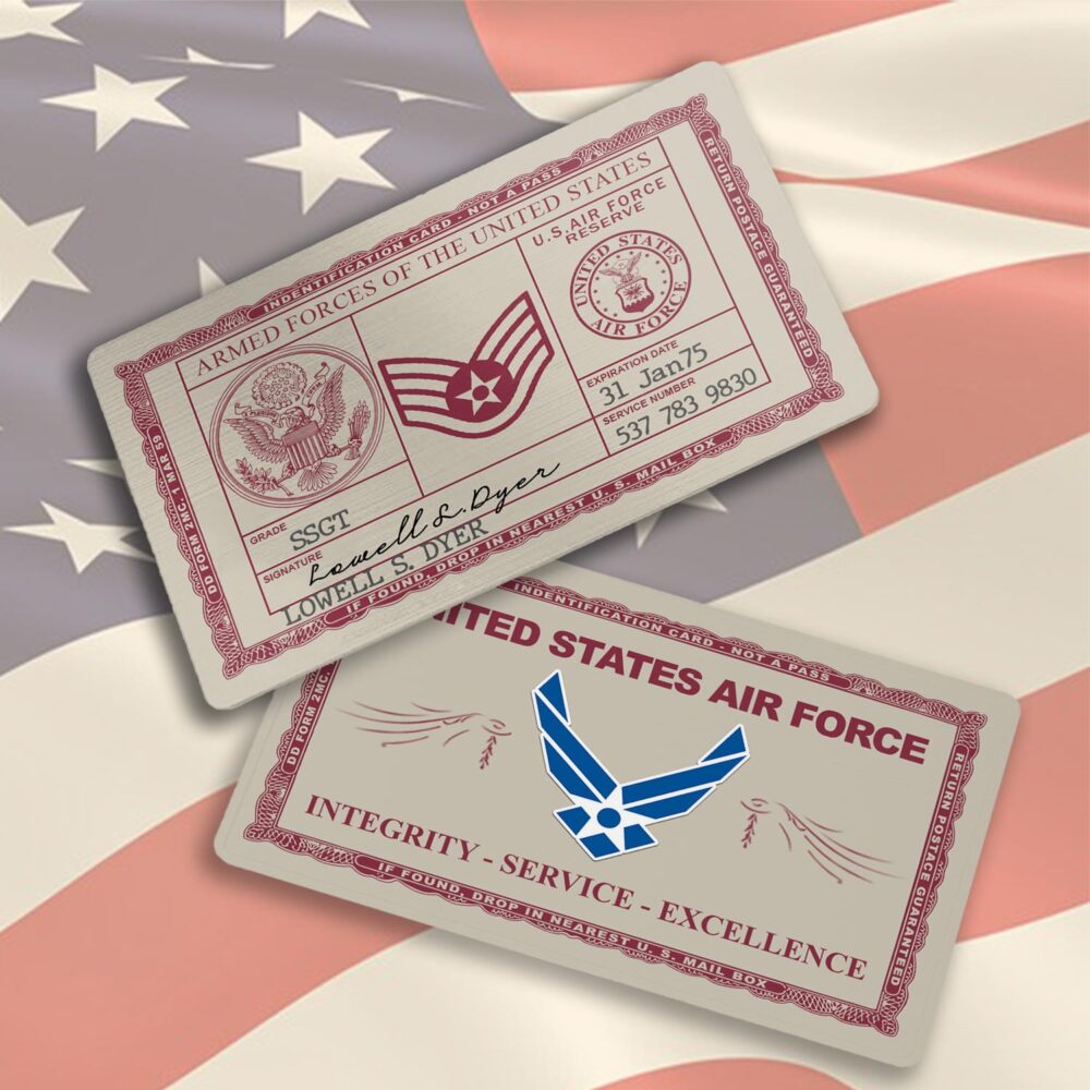 US Air Force , O 4 Air Force Major - Printed Metal Card - Image 3