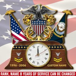 US Navy, Semper Fortis - Wooden Clock 7.8*7.8 in