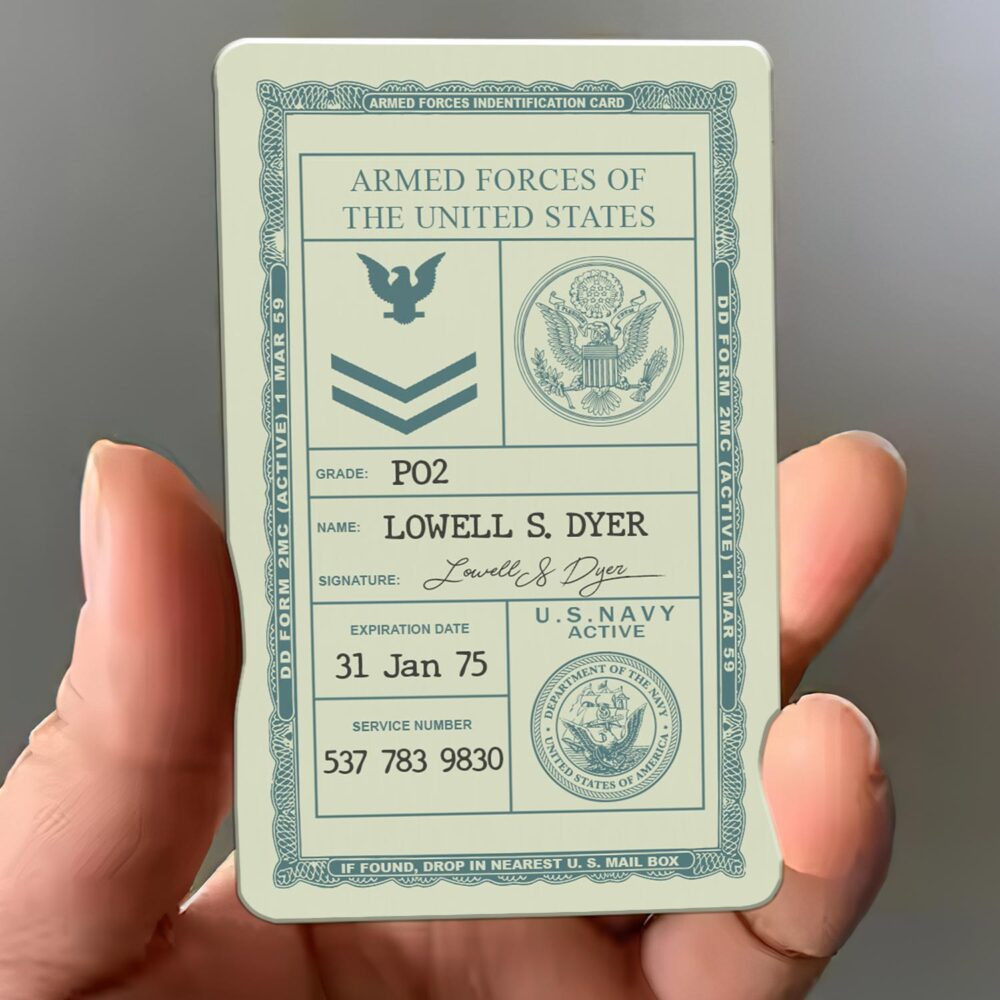 US Navy, E 6 Red - Printed Metal Card - Image 3