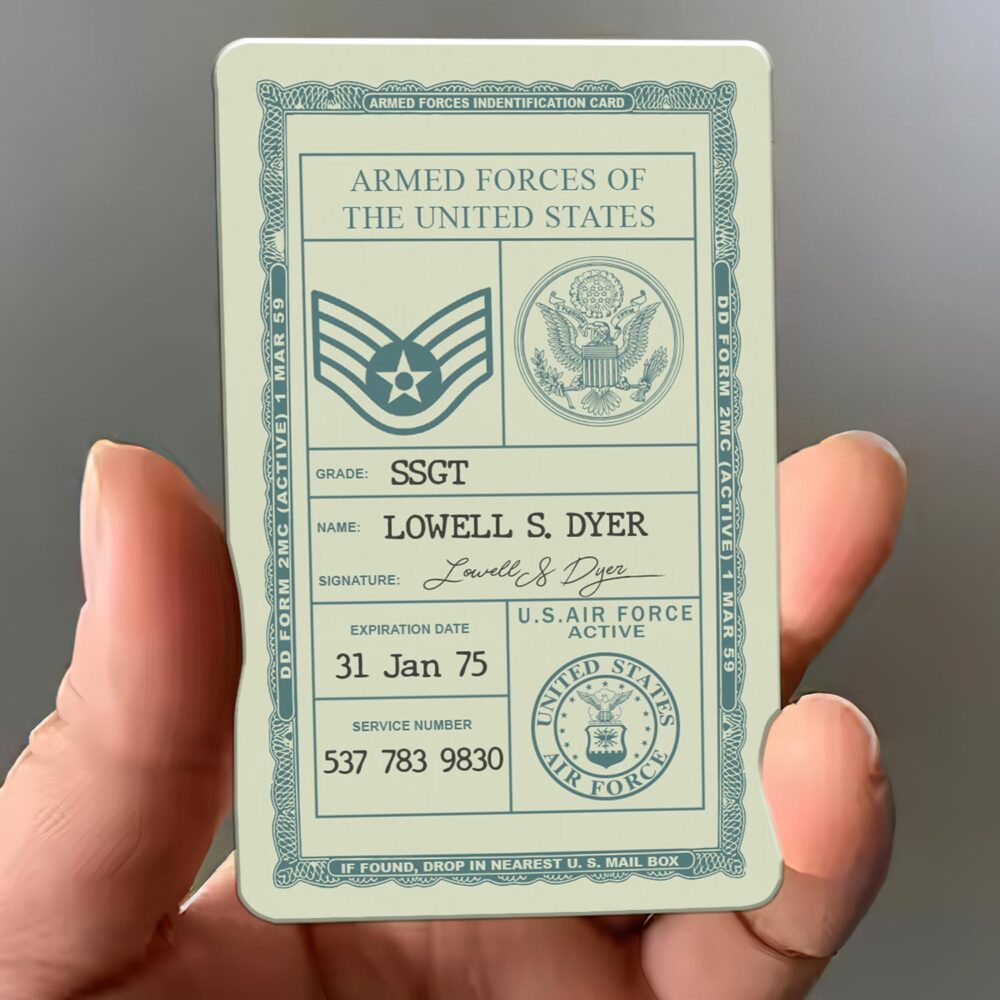US Air Force , E 9 Air Force Chief Master Sergeant - Printed Metal Card - Image 3